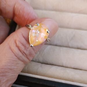 Fragrant Jewels Teardrop Yellow Ring